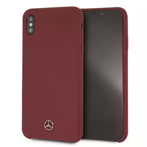 Mercedes MEHCI65SILRE Schutzhülle für Apple iPhone XS Max rot/rot Hardcase Silicone Line