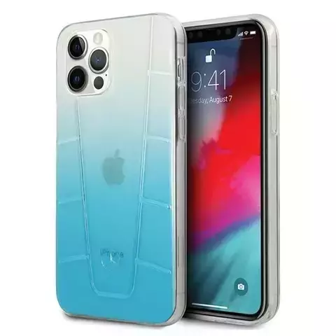 Mercedes MEHCP12LCLGBL Schutzhülle für Apple iPhone 12 Pro Max 6.7" blau/blau Hardcase Transparent Line