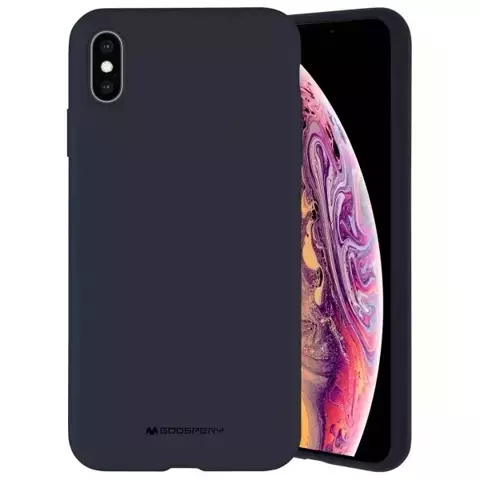 Mercury Silikon-Handyhülle für iPhone Xs Max, Marineblau/Marineblau