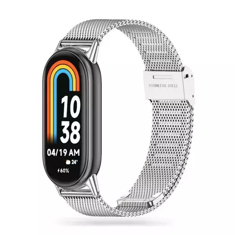 Milaneseband-Stahlarmband für Xiaomi Smart Band 8/ 8 NFC Silber