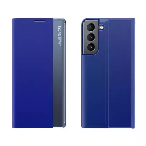 Neues Sleep Case für Samsung Galaxy S23 Hülle mit Klappständer blau