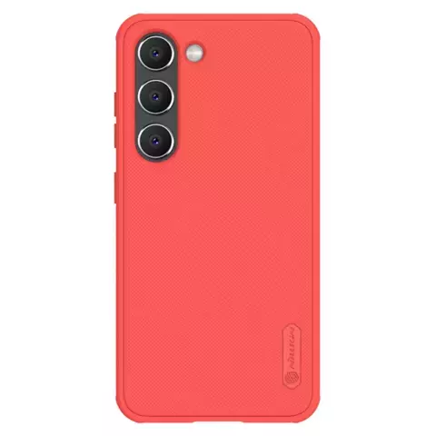 Nillkin Super Frosted Shield Pro Hülle für Samsung Galaxy S23 Armored Cover Handyständer rot