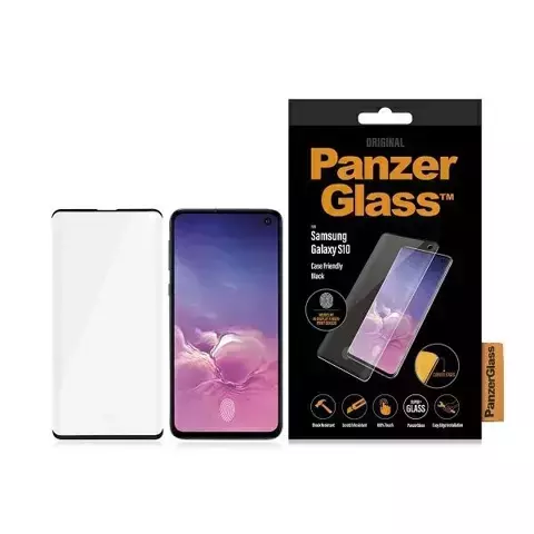 PanzerGlass Curved Super für Samsung S10 G973 Case Friendly Fingerprint schwarz/schwarz