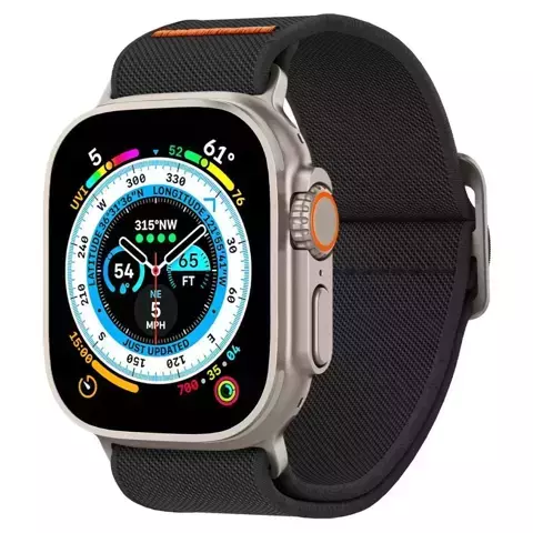 Pasek Spigen Fit Lite Ultra für Apple Watch 4/5/6/7/8/se/ultra (42/44/45/49 mm) Schwarz