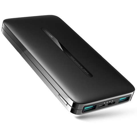 Powerbank Akku Joyroom JR-T012 2x USB microUSB USB-C 10000mAh Schwarz