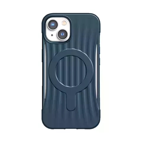 Raptic Clutch Built Case iPhone 14 Hülle mit MagSafe Rückseite blau