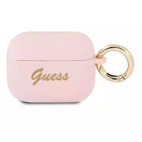 Ratet mal, GUAPSSSI AirPods Pro Abdeckung rosa / rosa Silikon Vintage Script