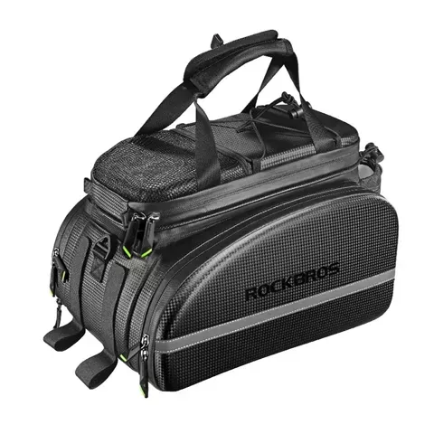 Rockbros A6-6 Fahrradtasche für den Kofferraum, 35 l, mit ausklappbaren Taschen – Schwarz