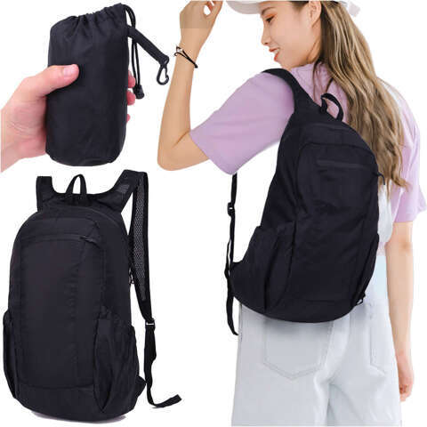 Rucksack, Tasche, Herren, Damen, Tourist, Klettern, klein, 20 l, faltbar, leicht, für Schule, Jugend, Stadt, wasserdicht, Alogy Black