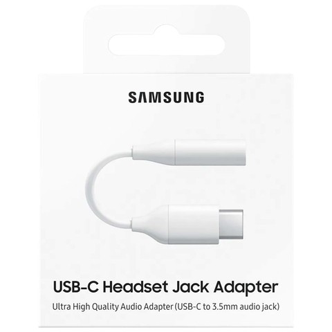 Samsung EE-UC10JUWEGUS Adapter Audio Adapter Schalter USB-C auf Klinke 3,5 mm Original Weiß