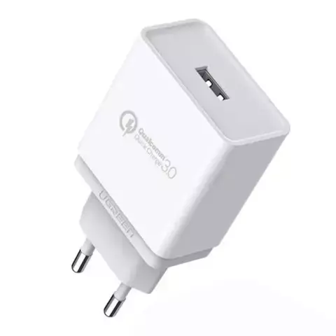 Schnellladegerät UGREEN Quick Charge 3.0 18W 3A USB weiß (10133)