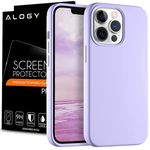 Schützende Alogy Thin Soft Case für iPhone 13 Pro Max Violettglas