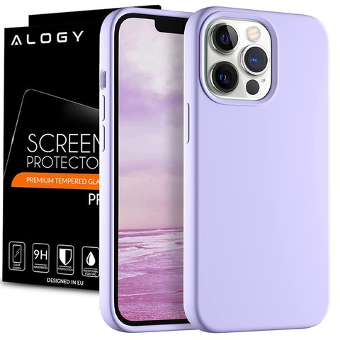 Schützende Alogy Thin Soft Case für iPhone 13 Pro Violet Glass