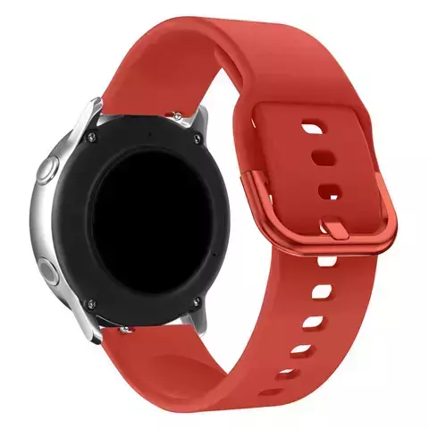 Silikonband TYS Armband für Smartwatch Uhr universal 20mm rot