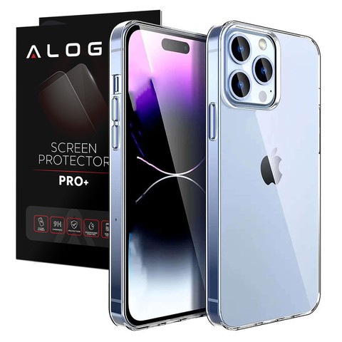 Silikonhülle Alogy Hülle für Apple iPhone 14 Pro Clear Glass