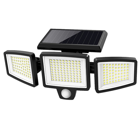 Solarlampe Alogy 3in1 LED SMD Outdoor mit Bewegungs- und Dämmerungssensor große Fernbedienung 3 Panels schwarz