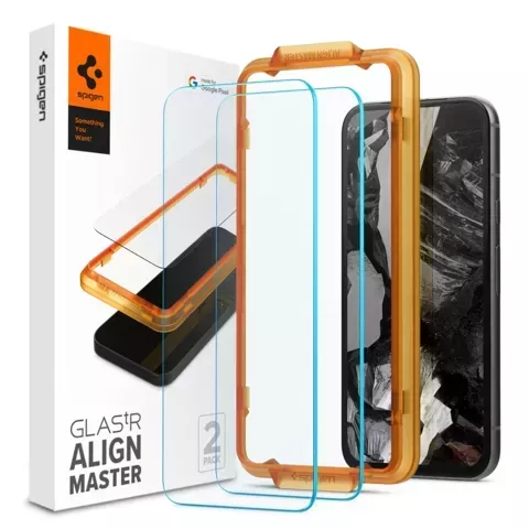 Spigen ALM Glas.TR 2er-Pack gehärtetes Glas für Google Pixel 8A Clear