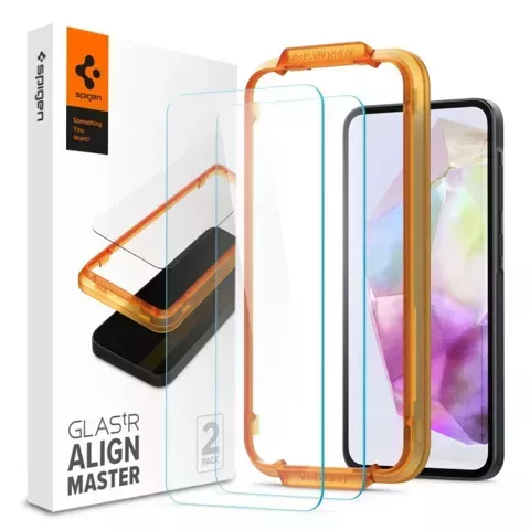 Spigen Alm Glas.tR Panzerglas 2er-Pack für Samsung Galaxy A35 5G Klar