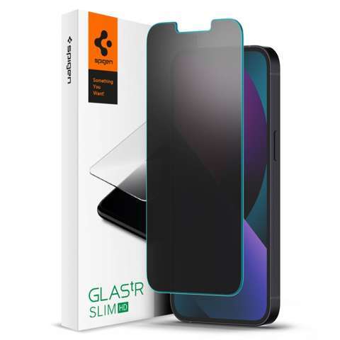 Spigen Glas.TR Slim Privacy Tempered Glass für Apple iPhone 13 Pro Max / 14 Plus