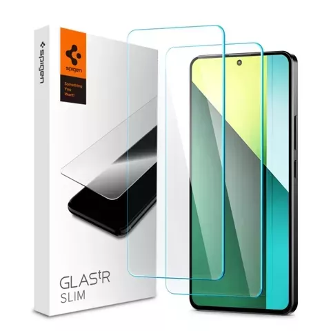 Spigen Glas.tR Slim 2er-Pack gehärtetes Glas für Xiaomi Redmi Note 13 Pro 5G Klar