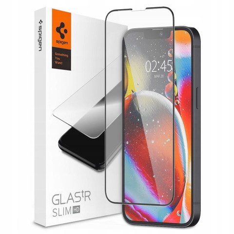 Spigen Glas.tR Slim FC gehärtetes Glas für die Hülle für Apple iPhone 13 Mini Black