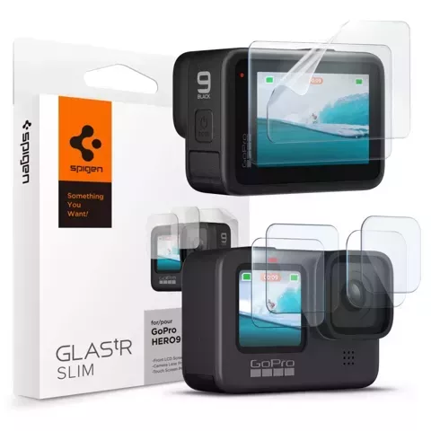 Spigen Glas.tR Slim Film 2er-Set gehärtetes Glas für GoPro Hero 9 / 10 / 11 / 12 Klar