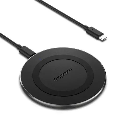 Spigen PF2104G Arcfield Wireless Charger 15W Schwarzes induktives Ladegerät