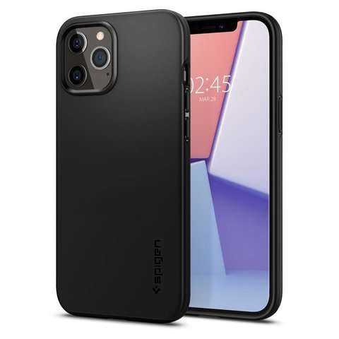 Spigen Thin Fit Hülle für Apple iPhone 12/12 Pro 6.1 Schwarz