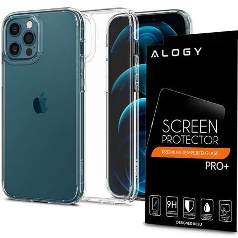 Spigen Ultra Hybrid Hülle für Apple iPhone 12/12 Pro 6.1 Kristallklares Alogieglas