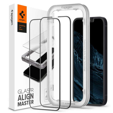 Spigen x2 ALM Glas.tR FC Glas für Apple iPhone 13/13 Pro / 14 Schwarz