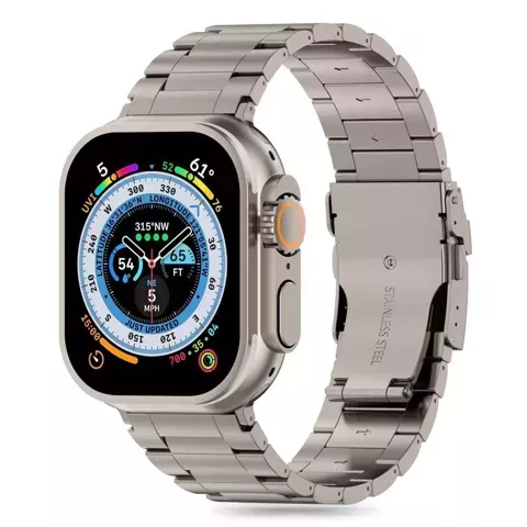 Stainless Pro Armband für Apple Watch 4 / 5 / 6 / 7 / 8 / 9 / Ultra 1 / 2 (42 / 44 / 45 / 49 mm) Titan