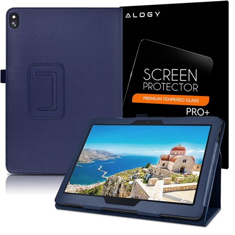 Standabdeckung Alogy Stand für Lenovo Tab M10 10.1 TB-X505 F / L Marineblaues Glas