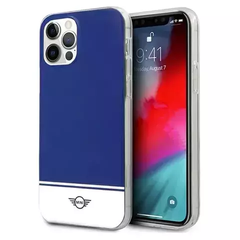 Stripe Collection Hardcase-Handyhülle für iPhone 12/12 Pro, Marineblau/Marineblau