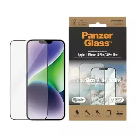 Szkło PanzerGlass Ultra-Wide Fit für iPhone 14 Plus / 13 Pro Max 6,7" Bildschirmschutz Entspiegelt Antibakteriell Easy Aligner Inklusive 2789