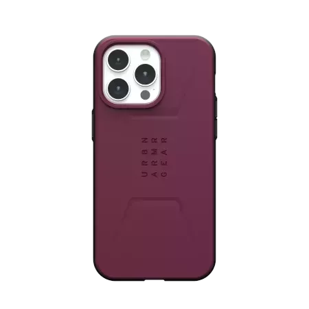 UAG Civilian Magsafe Hülle - Schutzhülle für iPhone 15 Pro Max (Bordeaux)