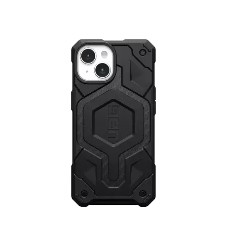 UAG Monarch Pro Hülle – Schutzhülle für iPhone 15, kompatibel mit MagSafe (Kohlefaser)