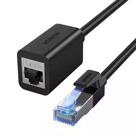 UGREEN Ethernet Verlängerungskabel RJ45 Cat8 40000 Mbps/ 40 Gbps 1m schwarz (NW192 50199)