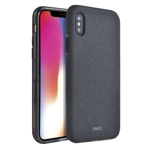 UNIQ Etui Lithos iPhone Xs Max Czarny /Charcoal Black