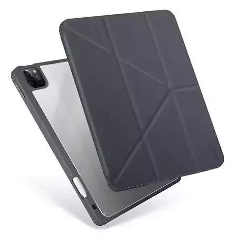 UNIQ Etui Moven iPad Pro 12,9" (2021) Antimikrobielles Grau/Anthrazit