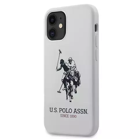 US Polo Silicone Collection iPhone 12 mini 5,4" Handyhülle Weiss weiss