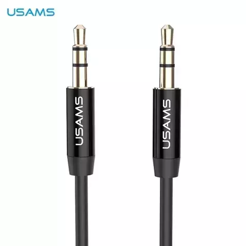 USAMS Adapter Audiobuchse 3,5m - 3,5m 1m Czarny/Schwarz YP101 (YP-01)