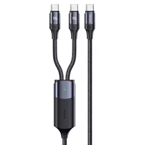 USAMS Kabel U71 2xUSB-C auf USB-C 1,2m 100W PD Fast Charge schwarz