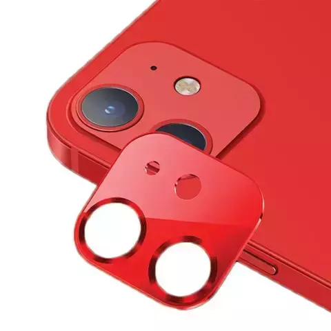 USAMS Kameraobjektivglas für iPhone 12 mini Metall BH706JTT03 (US-BH706) rot/rot