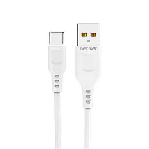 USB-Kabel auf USB-C Typ C Denmen D01T Fast Charge 2.4A 1m Weiß