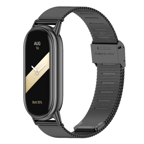 Uhrenarmband Smartwatch-Band 15 mm für Xiaomi Mi Band 8/8 NFC / 9/9 NFC Schwarz