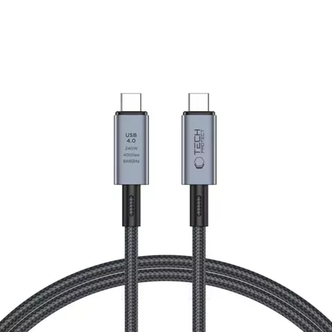 UltraBoost Max USB 4.0 8k 40 Gbit/s Typ-C-Kabel PD240W 100 cm Grau