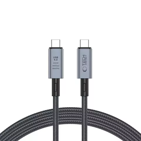 UltraBoost Max USB 4.0 8k 40 Gbit/s Typ-C-Kabel PD240W 200 cm Grau