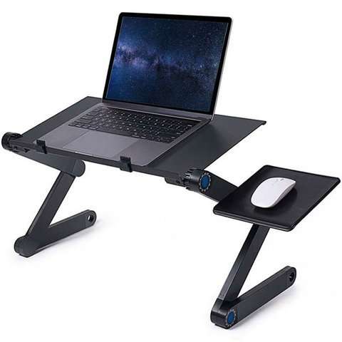 Verstellbarer Aluminium-Klapptisch Alogie-Tisch mit Ventilator für Laptop-PC