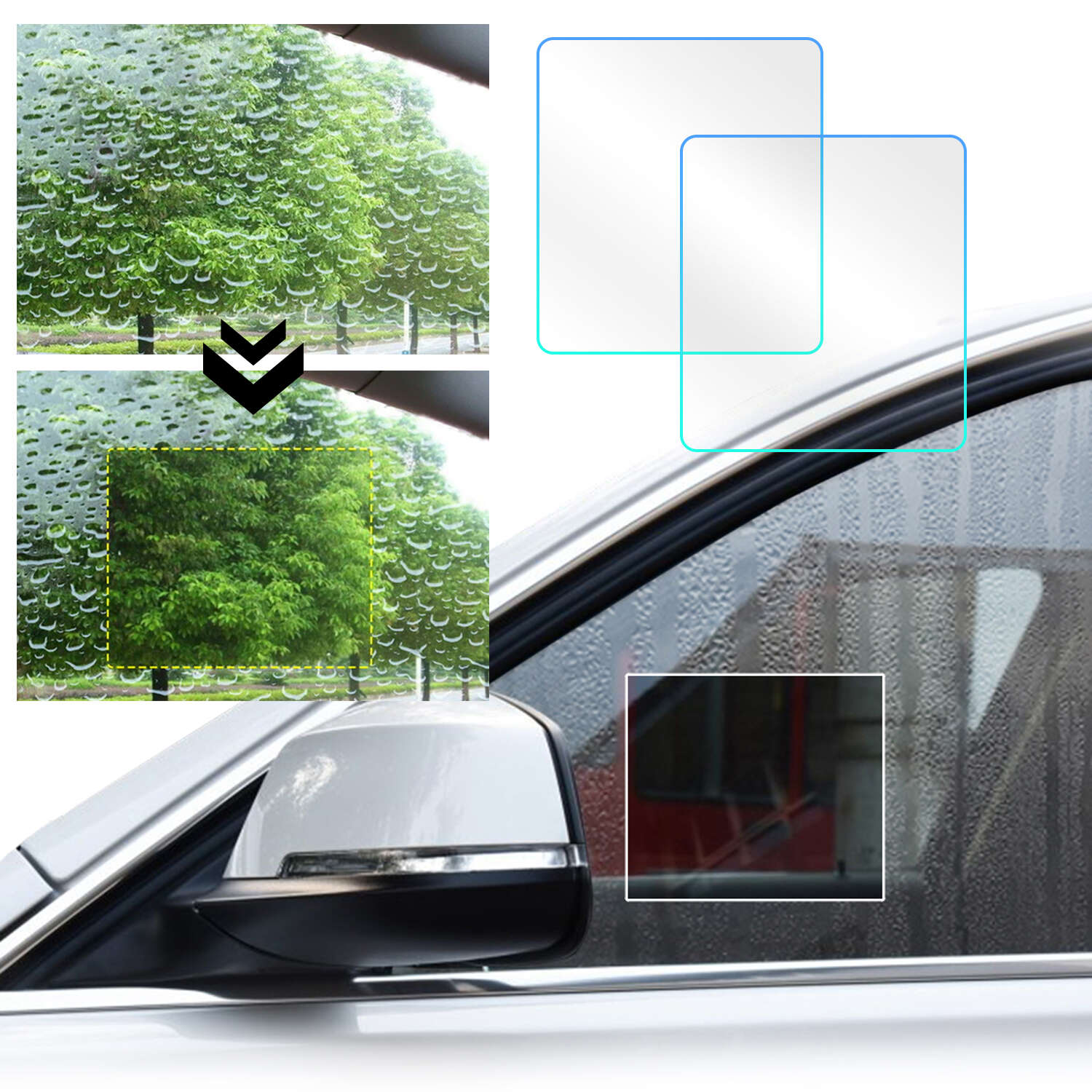 2x Auto Außenspiegel Seitenspiegel Rückspiegel Regenschutz