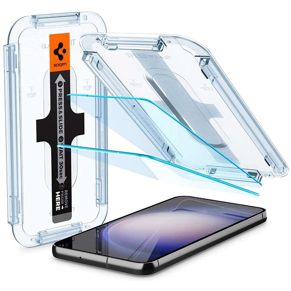 2x Panzerglas Schutzfolie Spigen Glas.Tr EZ FIT für Samsung Galaxy S23  Plus Klar 